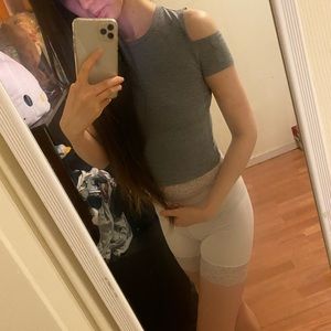Hollister cold shoulder crop top